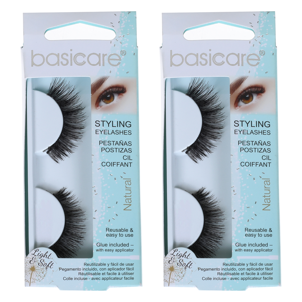 Basicare Reusable Styling Eyelashes With Glue And Applicator 1955 x 2