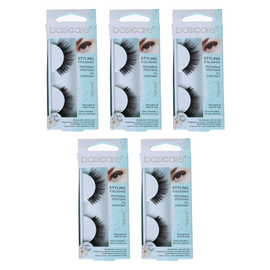 Basicare Reusable Styling Eyelashes With Glue And Applicator Bundle of 5