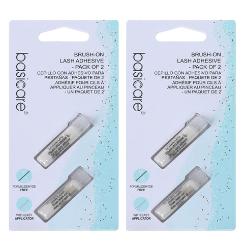 Basicare Brush On Lash Adhesive 2 Pack Strong Hold Easy Applicator
