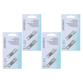 Basicare Brush On Lash Adhesive 4 Pack Easy Applicator Strong Hold