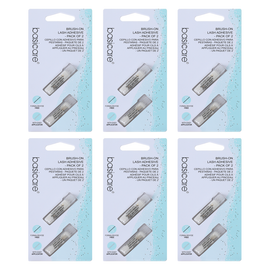 Basicare Brush On Lash Adhesive 2 Pack Bundle of 6 Easy Applicator Strong Hold