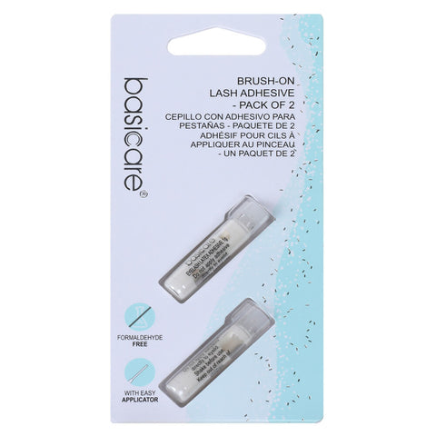Basicare Brush On Lash Adhesive 2 Pack With Easy Applicator Strong Hold