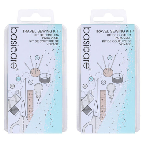 Basicare Travel Emergency Sewing Kit 2 Pack Compact Portable Repair Kit