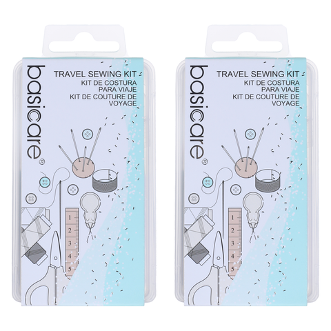 Basicare Travel Emergency Sewing Kit 2 Pack Compact Portable Repair Kit