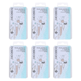 Basicare Travel Emergency Sewing Kit Bundle of 6 Compact Portable Repair