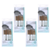 Basicare Bundle of 4 Professional 5 Piece High Quality Makeup Brush Set