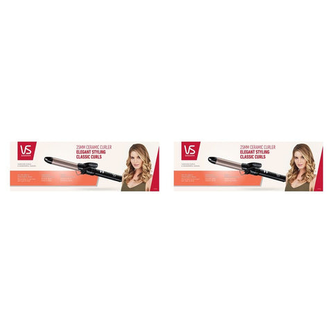 VS Sassoon Ceramic Hair Curler 25mm Barrel Pack of 2