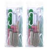 Basicare Pedicure 6 Piece Travel Foot Care Grooming Kit Bundle of 2
