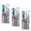 Basicare Pedicure 6 Piece Kit Bundle of 3 Travel Foot Care Set