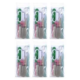 Basicare Pedicure Kit Bundle of 6 Travel Friendly Foot Care Set