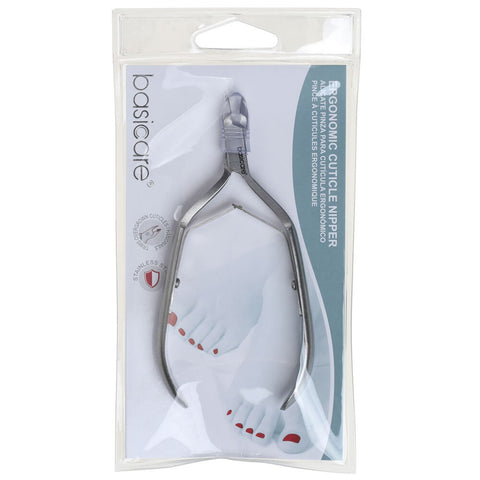 Basicare Ergonomic Stainless Steel Cuticle Nipper Precision Nail Care Tool