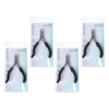 Basicare Stainless Steel Cuticle Nipper 4 Pack Rubberized Handle