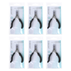 Basicare Stainless Steel Cuticle Nipper Pack of 6 Rubberized Handle Tool
