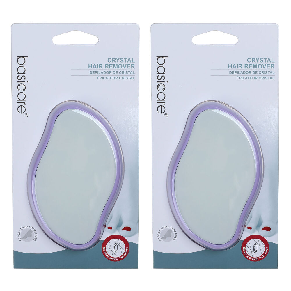 Basicare Crystal Hair Remover 2 Pack Pain Free Exfoliating Hair Removal Tool