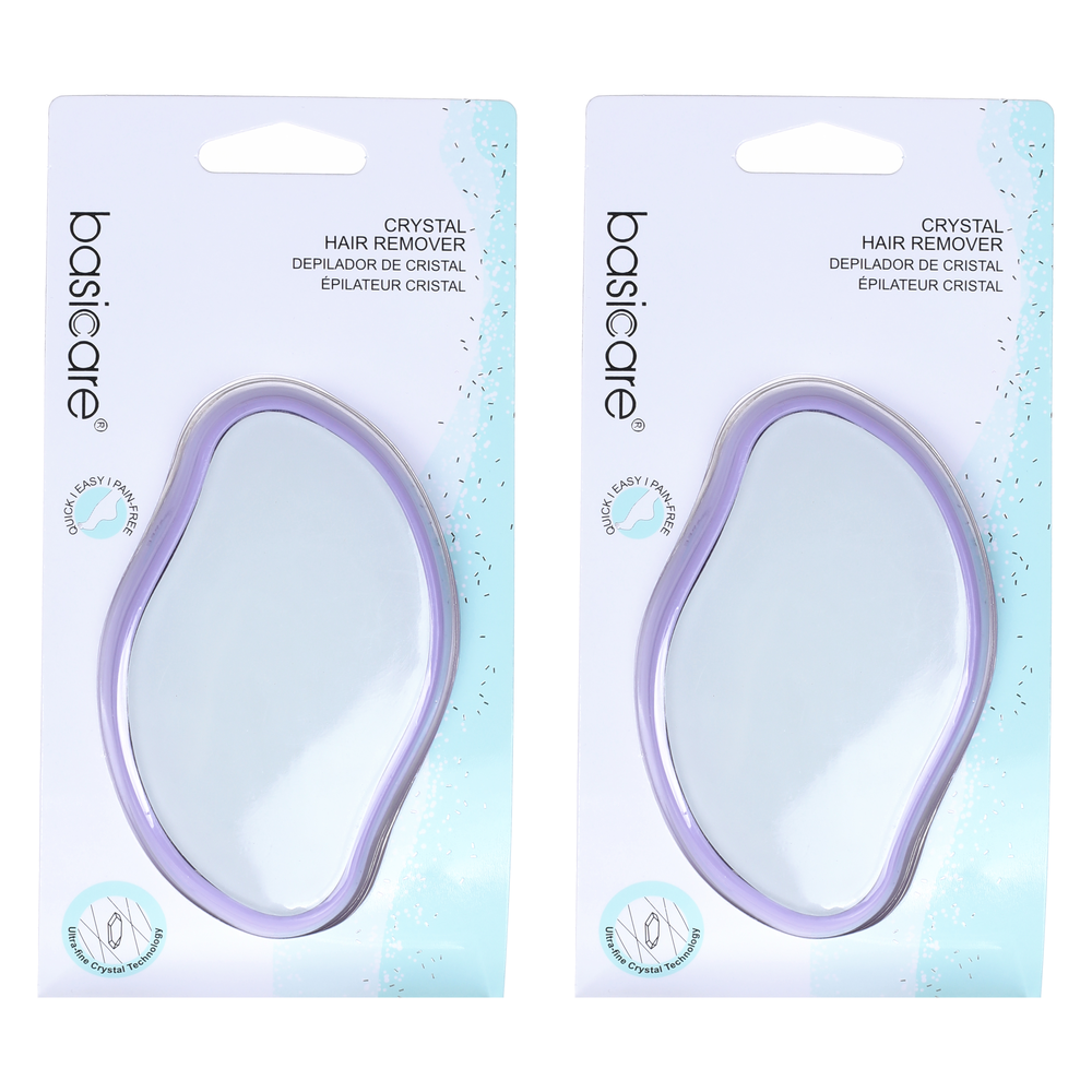 Basicare Crystal Hair Remover 2 Pack Pain Free Exfoliating Hair Removal Tool