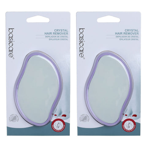 Basicare Crystal Hair Remover 2 Pack Pain Free Exfoliating Hair Removal Tool