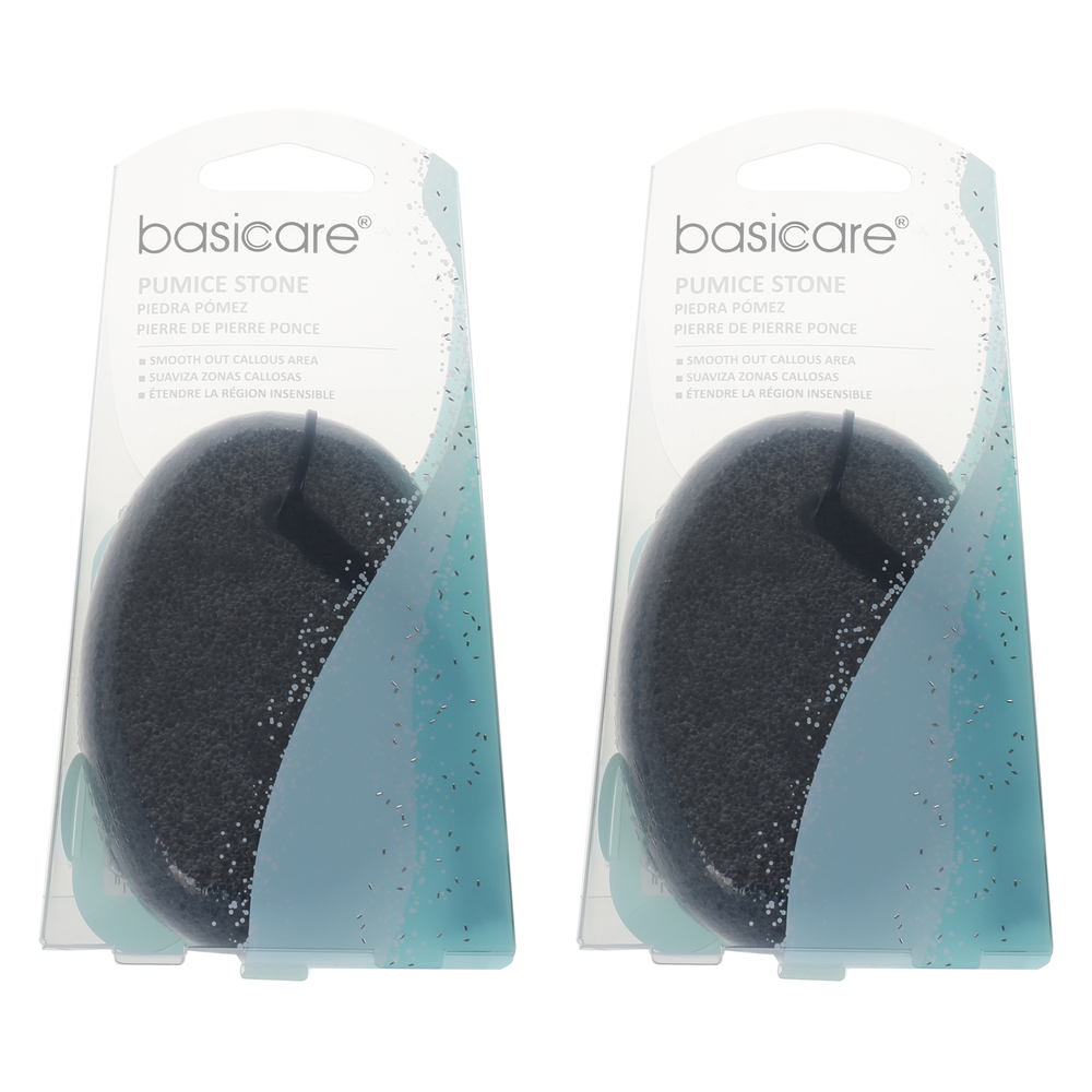 Basicare Pumice Stone Foot Scrubber Callus Remover Exfoliator Pack of 2