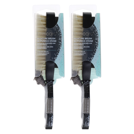 Basicare Pedicure Brush Natural Bristles with Pumice Stone 2 Pack