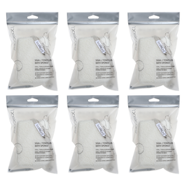 Basicare Sisal Towelling Bath Sponge Pack of 6 Natural Exfoliating