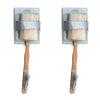 Basicare Dual Loofah Back Brush with Detachable 41cm Handle Pack of 2
