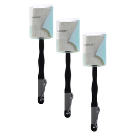 Basicare Dual Loofah Exfoliating Back Brush 41cm Detachable Handle Bundle of 3