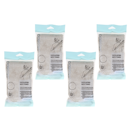 Basicare Exfoliating Bath Towel 30x100cm Pack of 4 Deep Cleansing Body Scrubbers