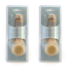 Basicare Complexion Massage and Cleansing Brush 13cm Pack of 2 for Glowing Skin
