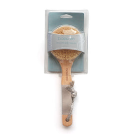 Basicare Wooden Body Brush with Natural Bristles for Exfoliating Skin