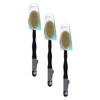 Basicare Wooden Bath Brush 41cm Handle Natural Bristles Bundle of 3
