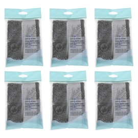 Basicare Exfoliating Sisal Bath Mitt 13x20cm Bundle of 6