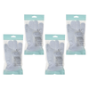 Basicare Exfoliating Body Gloves White 4 Pack Bundle