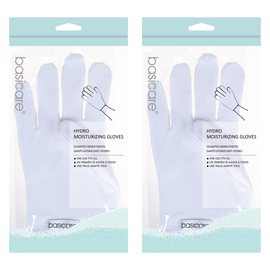 Basicare Hydro Moisturising Gloves White Overnight Hand Softening Treatment x 2