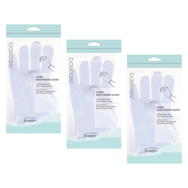 Basicare Hydro Moisturising Gloves White 3 Pack Overnight Hand Treatment