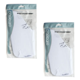 Basicare Moisturising Socks One Size Reusable Hydrating Foot Care x2