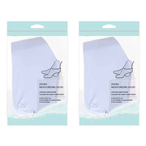 Basicare Moisturising Socks One Size Reusable Hydrating Foot Care x2