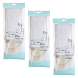Basicare Back Strap Loofah Towelling Exfoliating Body Scrub Bundle of 3
