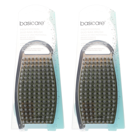 Basicare Double Sided Nail Brush Nylon Bristles Pack of 2 Nail Cleaner