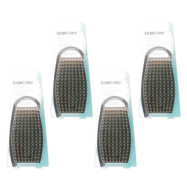 Basicare Double Sided Nail Brush 4 Pack with Durable Nylon Bristles