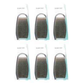Basicare Double Sided Nail Brush Nylon Bristles Bundle of 6