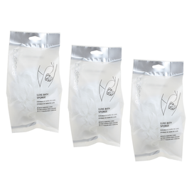 Basicare Luxe Bath Sponge Round Aria 3 Pack Exfoliating Body Sponge