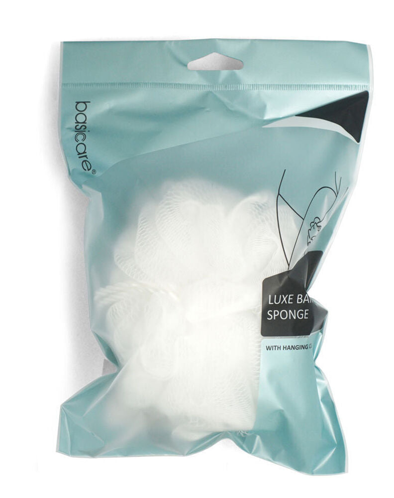 Basicare Luxe Bath Sponge Round Aria Exfoliating Natural Body Cleansing Tool