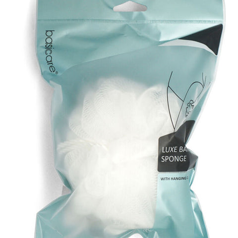 Basicare Luxe Bath Sponge Round Aria Exfoliating Natural Body Cleansing Tool