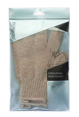 Basicare Exfoliating Body Gloves Brown for Smooth and Healthy Skin