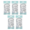 Basicare Adult Shower Cap Bundle of 5 Reusable Waterproof Comfort Edge