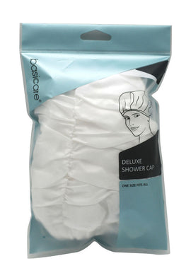 Basicare Luxury Shower Cap Adult Reusable Waterproof Comfortable Hair Protection