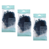 Basicare Luxe Bath Sponge Blue 3 Pack Hanging Cord Gentle Exfoliating
