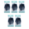 Basicare Luxe Bath Sponge Blue 5 Pack Hanging Cord Gentle Exfoliating