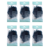 Basicare Luxe Bath Sponge Blue Bundle of 6 Hanging Cord Gentle Exfoliating