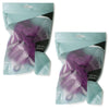 Basicare Luxe Exfoliating Bath Sponge Purple with Hanging Cord 2 Pack