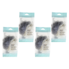 Basicare Luxe Bath Sponge Purple Bundle of 4 Hanging Cord Exfoliating